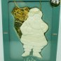 LENOX PORCELAIN & BRASS CHRISTMAS ORNAMENT SANTA WITH GIFTS