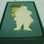 LENOX PORCELAIN & BRASS CHRISTMAS ORNAMENT SANTA WITH GIFTS