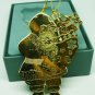 LENOX PORCELAIN & BRASS CHRISTMAS ORNAMENT SANTA WITH GIFTS