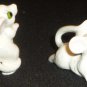 VINTAGE CHARMING PORCELAIN MINIATURE FIGURINE MOUSE SET OF 2 JAPAN