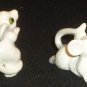 VINTAGE CHARMING PORCELAIN MINIATURE FIGURINE MOUSE SET OF 2 JAPAN