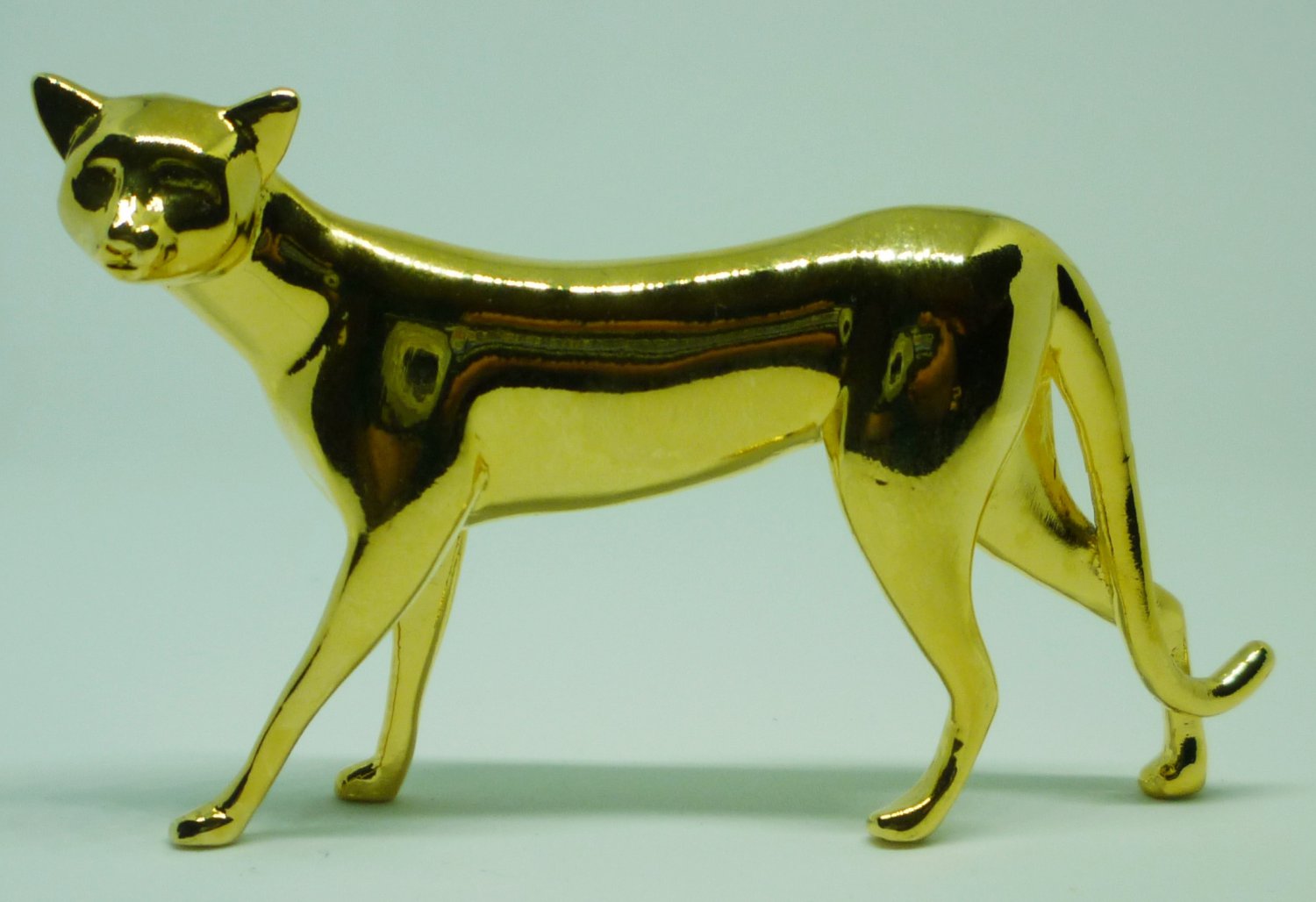 Figurine Miniature Chat En Céramique - Franklin Mint 1988 - Vintage - Blanc
