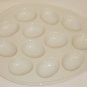 BIA GORDON BLEU WHITE PORCELAIN DEVILED EGGS DISH PLATTER