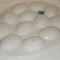 BIA GORDON BLEU WHITE PORCELAIN DEVILED EGGS DISH PLATTER