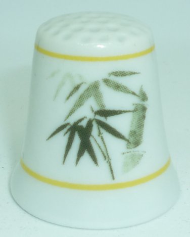 VINTAGE PORCELAIN THIMBLE BAMBU DESIGN COLLECTIBLE
