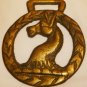 UNIQUE VINTAGE SOLID BRASS HORSE SADDLE HARNESS BRASS MEDALLION LLAMA HEAD