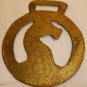 UNIQUE VINTAGE SOLID BRASS HORSE SADDLE HARNESS BRASS MEDALLION LLAMA HEAD