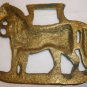 VINTAGE SOLID BRASS HORSE SADDLE HARNESS BRASS MEDALLION STABLE HORSE