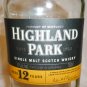 HIGHLAND PARK 12 YEARS WHISKEY COLLECTIBLE EMPTY EMBOSSED BOTTLE SCOTLAND