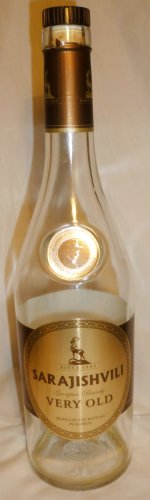 SARAJISHVILI GEORGIAN BRANDY COLLECTIBLE EMPTY GLASS BOTTLE GEORGIA