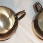 VINTAGE ANTIQUE EPS SILVERPLATE PEDESTAL CREAMER & SUGAR BOWL SET
