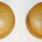 VINTAGE SOLID WOOD CARVED TRINKET RING BOX SET OF 2 MADE IN LATVIA