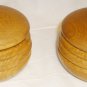 VINTAGE SOLID WOOD CARVED TRINKET RING BOX SET OF 2 MADE IN LATVIA