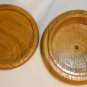 VINTAGE SOLID WOOD CARVED TRINKET RING BOX SET OF 2 MADE IN LATVIA