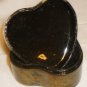 MINIATURE LACQUERED TRINKET JEWELRY RING HEART SHAPED BOX