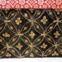 VINTAGE WOMEN'S BLACK VELOUR EVENING CLUTCH GOLD TREAD EMBOSSED