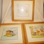 DISNEY'S WINNIE THE POOH SET OF 3 COLORFUL FRAMED PRINTS CHILD'S ROOM DECOR