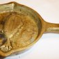 VINTAGE ANTIQUE DOLLHOUSE MINIATURE SOLID BRASS BRONZE SKILLET 3D FISH