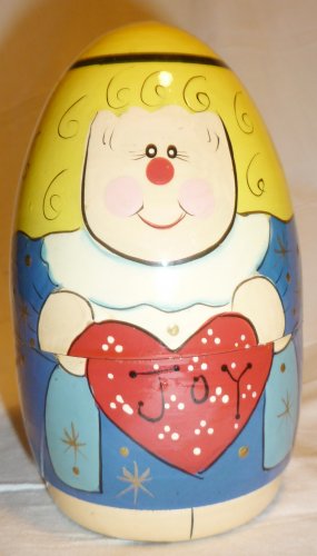 VINTAGE CHARMING NESTING DOLLS CHRISTMAS DECOR JOY ANGEL SNOWMAN DOG TREE