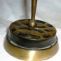 ANTIQUE RABBAN VERDIGRIS BRASS GREEN ENAMEL STEMMED PEDESTAL BOWL DISH ISRAEL