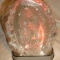 GORGEOUS CHRISTMAS DECOR 3D GLASS PLAGUE FIGURINE MOTHER&CHILD MULTI COLOR LIGHT