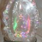 GORGEOUS CHRISTMAS DECOR 3D GLASS PLAGUE FIGURINE MOTHER&CHILD MULTI COLOR LIGHT
