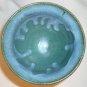 STUDIO ART POTTERY PEDESTAL STEMMED GOBLET CANDLE HOLDER BLUE chipped