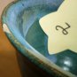 STUDIO ART POTTERY PEDESTAL STEMMED GOBLET CANDLE HOLDER BLUE chipped