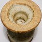 STUDIO ART POTTERY PEDESTAL STEMMED GOBLET CANDLE HOLDER BROWN EARTHWARE