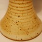 STUDIO ART POTTERY PEDESTAL STEMMED GOBLET CANDLE HOLDER BEIGE MULTICOLOR