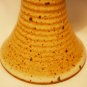 STUDIO ART POTTERY PEDESTAL STEMMED GOBLET CANDLE HOLDER BEIGE MULTICOLOR