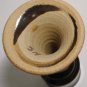 STUDIO ART POTTERY PEDESTAL STEMMED GOBLET CANDLE HOLDER BROWN BLACK