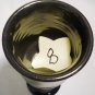 STUDIO ART POTTERY PEDESTAL STEMMED GOBLET CANDLE HOLDER BROWN BLACK