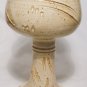 STUDIO ART POTTERY PEDESTAL STEMMED GOBLET CANDLE HOLDER BEIGE O'NEILL SIGNED