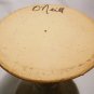STUDIO ART POTTERY PEDESTAL STEMMED GOBLET CANDLE HOLDER BEIGE O'NEILL SIGNED