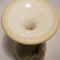 STUDIO ART POTTERY PEDESTAL STEMMED GOBLET CANDLE HOLDER BEIGE FLOWERS