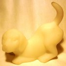 BEAUTIFUL WHITE MARBLE PUPPY DOG FIGURINE
