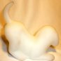 BEAUTIFUL WHITE MARBLE PUPPY DOG FIGURINE
