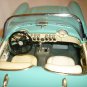 VINTAGE BURAGO 1957 BLUE CHEVROLET CORVETTE PEDESTAL DISPLAY 1:18 CAR Italy