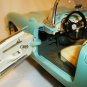 VINTAGE BURAGO 1957 BLUE CHEVROLET CORVETTE PEDESTAL DISPLAY 1:18 CAR Italy
