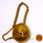 UNIQUE ANTIQUE BRONZE CHAIN & HANGING BALL TOBACCO HOLDER