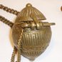 UNIQUE ANTIQUE BRONZE CHAIN & HANGING BALL TOBACCO HOLDER