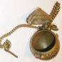 UNIQUE ANTIQUE BRONZE CHAIN & HANGING BALL TOBACCO HOLDER