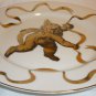 STUNNING GILDED NEIMAN MARCUS CHERUB LUNCH DECORATIVE 8" PLATE SET OF 4
