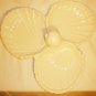 VINTAGE WHITE PORCELAIN 3D LEMON COMPARTMENT SEASHELL DISH CAPODIMONTE ITALY