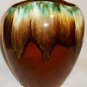 VINTAGE ROSEVILLE POTTERY OHIO R.R.P.Co. USA BROWN DRIPPING GLAZE VASE
