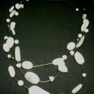RARE BEAUTIFUL WHITE PEARL MOONSTONE MULTI STRAND BEADED NECKLACE RARE BEAUTIFUL WHITE PEARL MOONSTONE MULTI STRAND BEADED NECKLACE