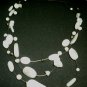 RARE BEAUTIFUL WHITE PEARL MOONSTONE MULTI STRAND BEADED NECKLACE