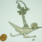 CHARMING NOVELTY RUNNING OSTRICH BIRD PENDANT & FASHION CHAIN