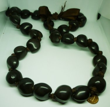 BROWN KUKUI NUT NECKLACE HAWAII